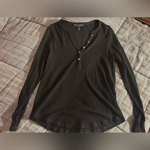 White House Black Market black shirt, NWOT size large